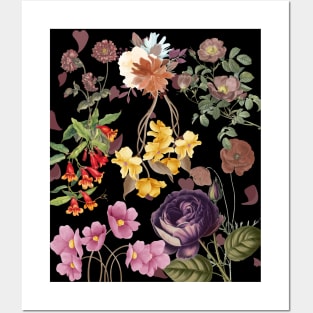 Vintage flowers Posters and Art